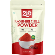 Zest Kashmiri Chilli Powder packaging on a white background