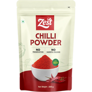 Zest Chilli Powder packaging on a white background